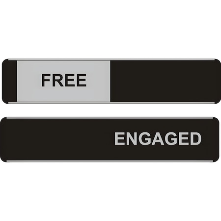 Seco Free/Engaged, Aluminum, Plastic, 2" x 2.05 in, Self-adhesive OF135